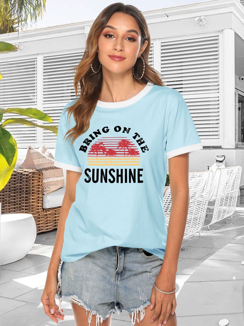 Nlife Bring On The Sunshine Graphic Long Sleeves Tees Blouses for Women Tops Sweaters for Women - Image 2